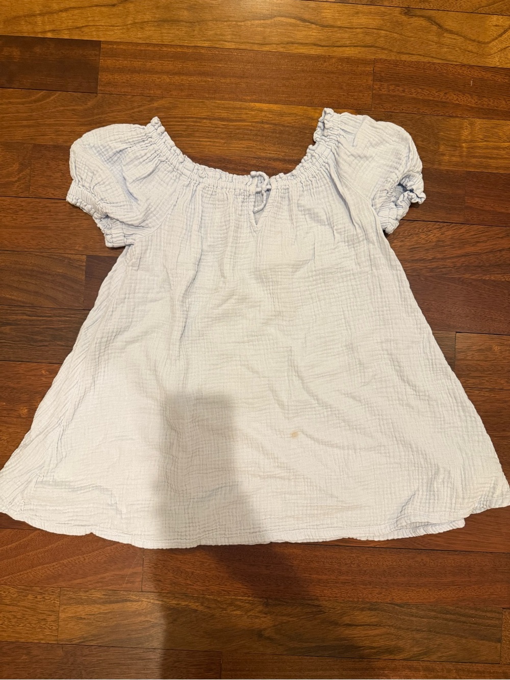 Crewcuts Pale Blue Smocked linen dress coverup Sz 6